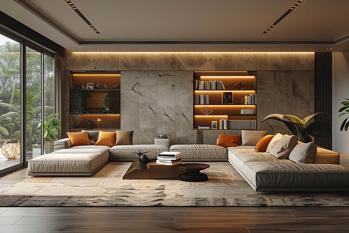 Modern living room interior design by The Tawn Box